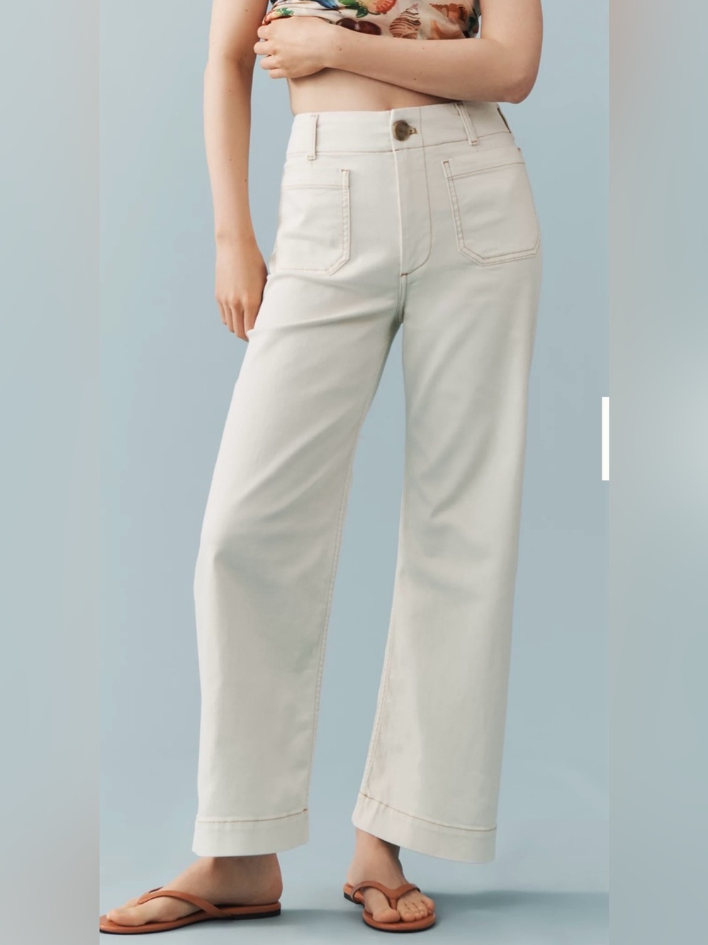 ANTROPOLOGIE Maeve Colette High-Rise Wide-Leg Full-Length Jeans